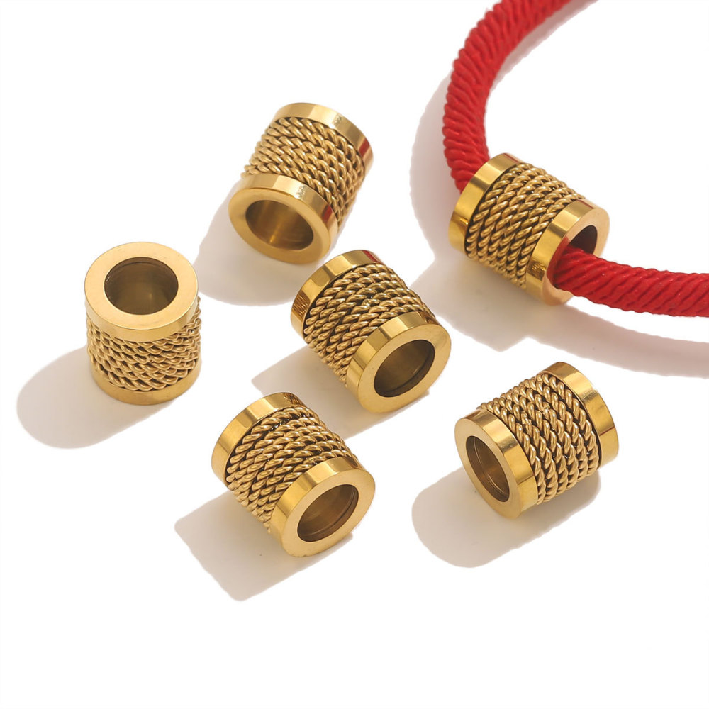 5pcs/bag stainless steel gold beads jewelry accessories DIY accessories