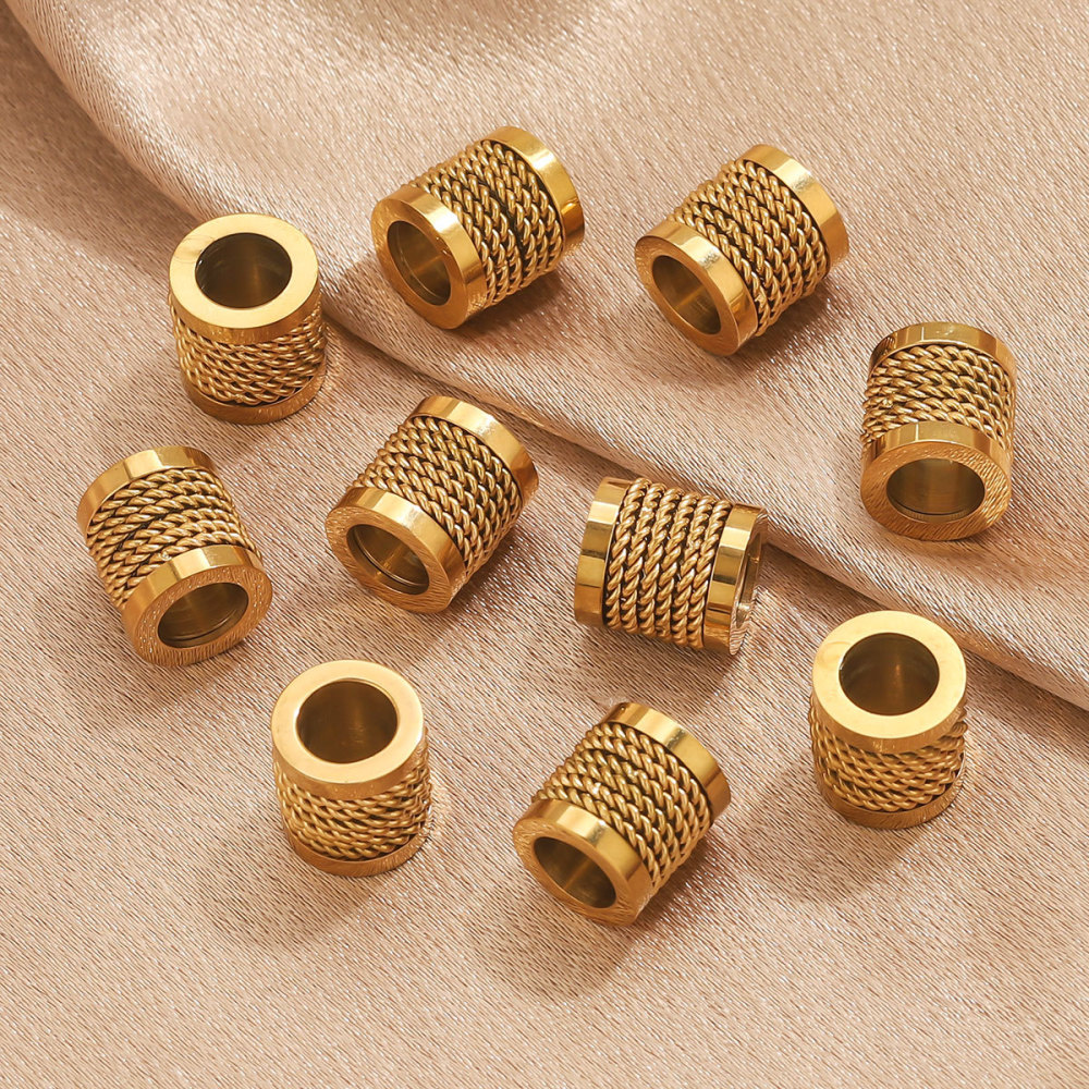 5pcs/bag stainless steel gold beads jewelry accessories DIY accessories