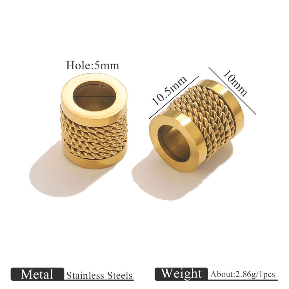 5pcs/bag stainless steel gold beads jewelry accessories DIY accessories