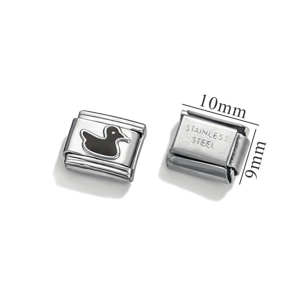 10pcs/bag stainless steel square hook heart-shaped module DIY accessories
