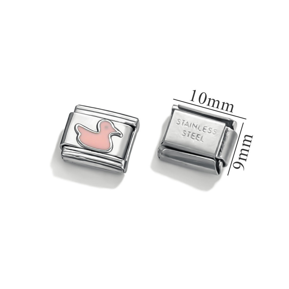 10pcs/bag stainless steel square hook heart-shaped module DIY accessories