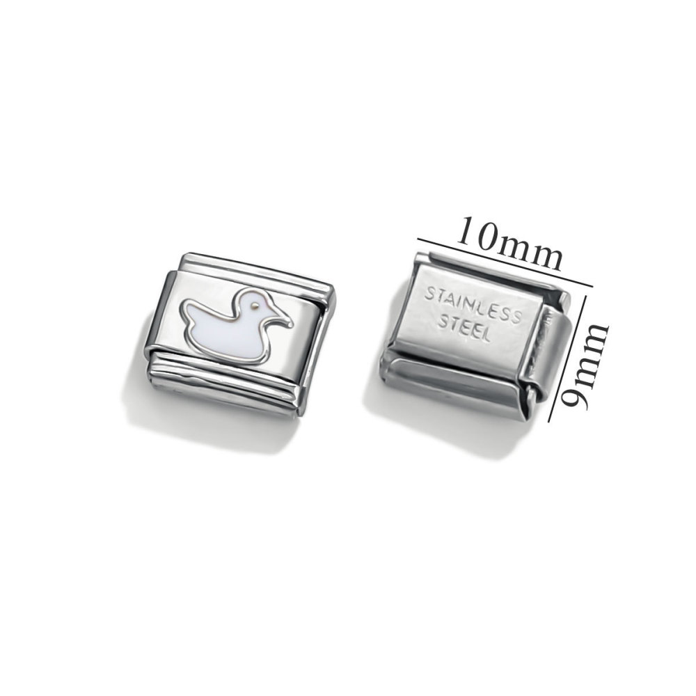 10pcs/bag stainless steel square hook heart-shaped module DIY accessories