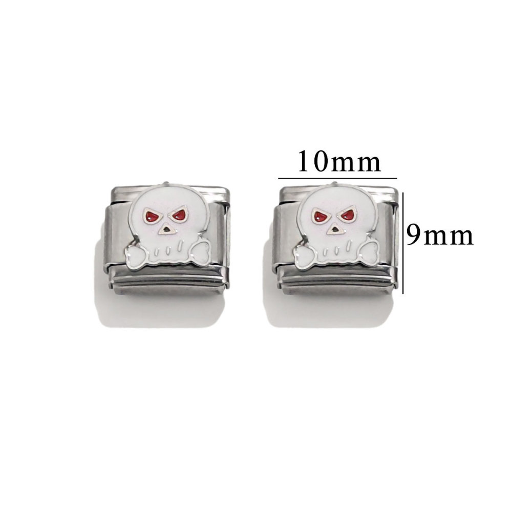 6pcs/bag stainless steel oil drip stamping pattern DIY accessories