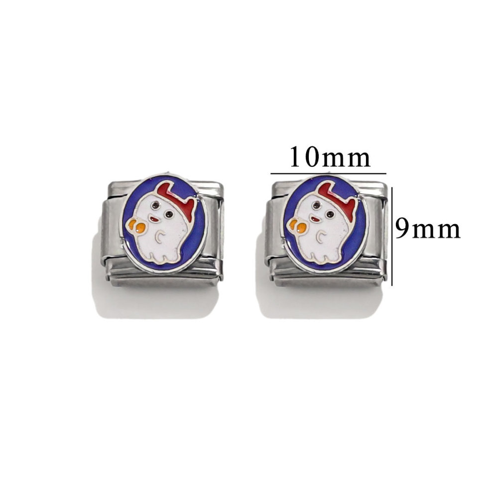 6pcs/bag stainless steel oil drip stamping pattern DIY accessories
