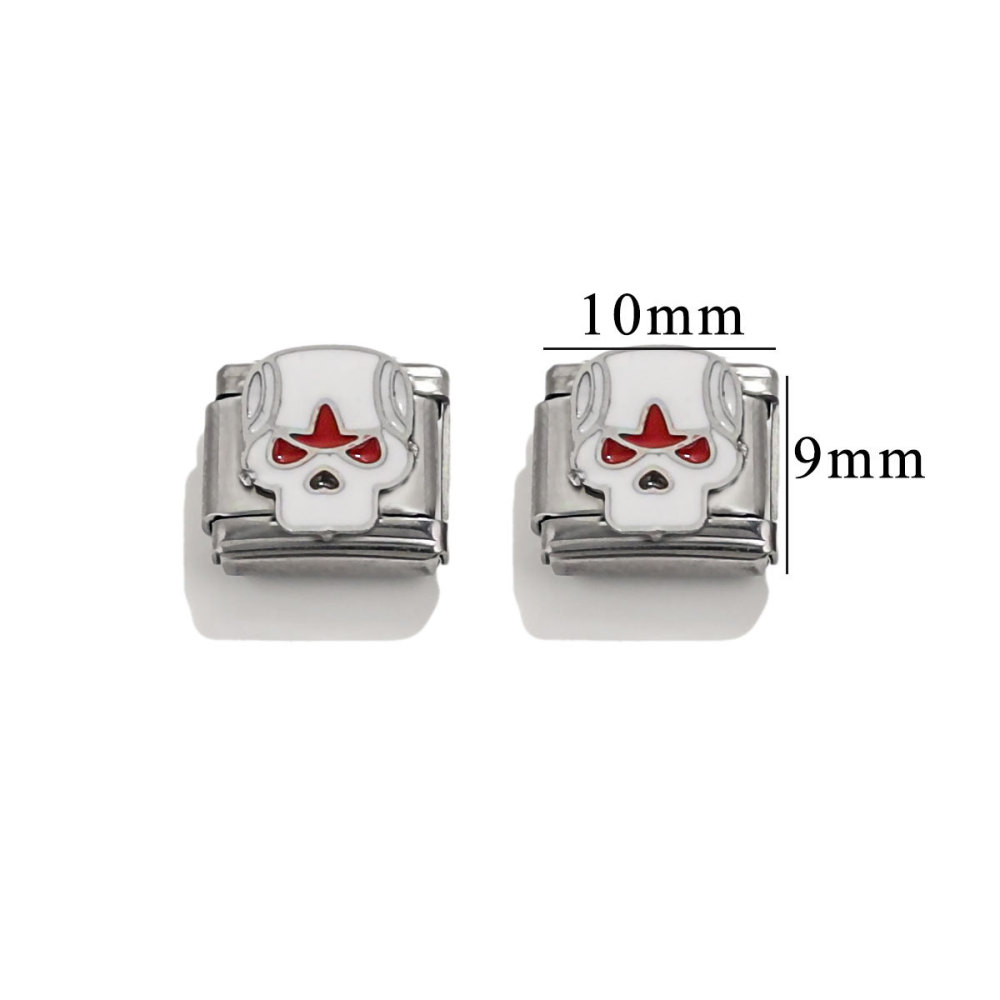 6pcs/bag stainless steel oil drip stamping pattern DIY accessories