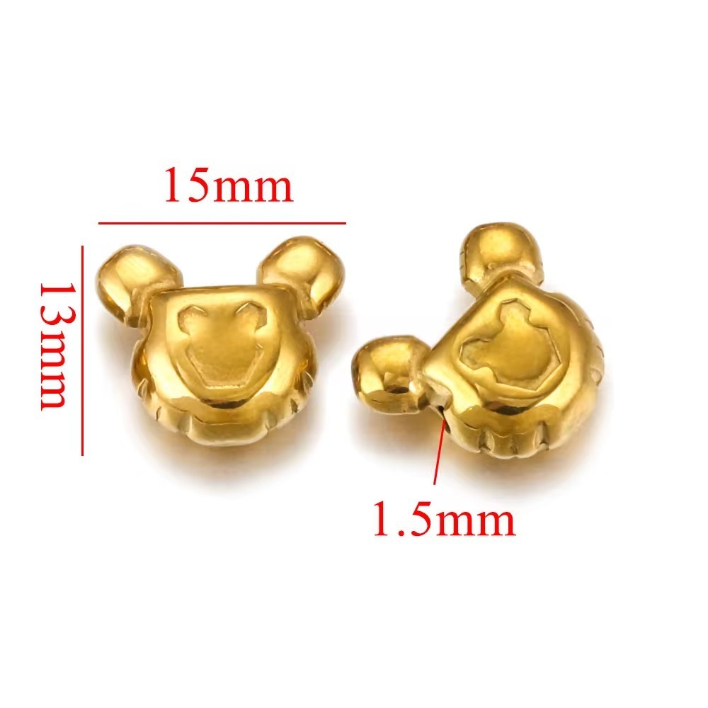 10pcs/bag stainless steel large hole spacer bead DIY accessories