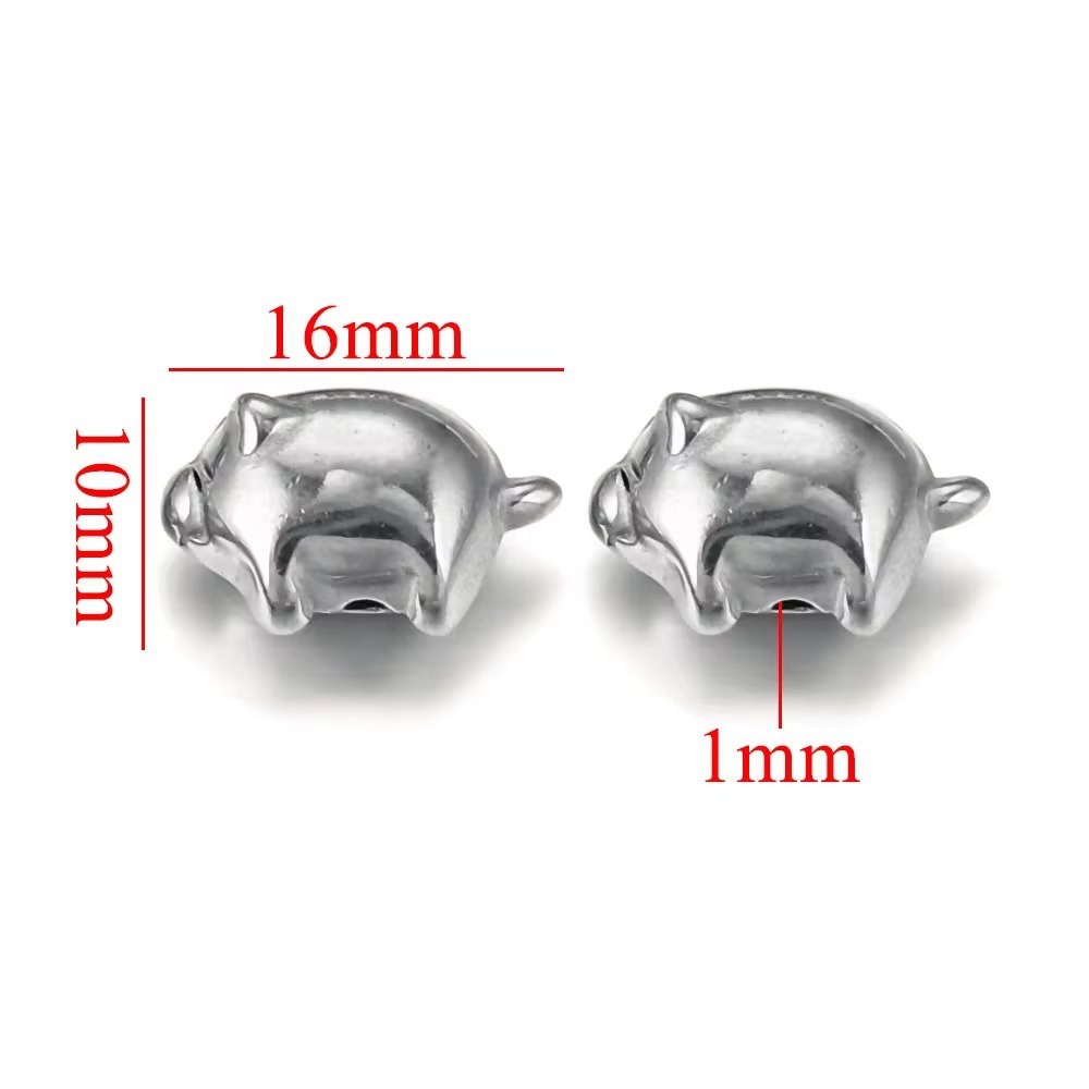10pcs/bag stainless steel large hole spacer bead DIY accessories