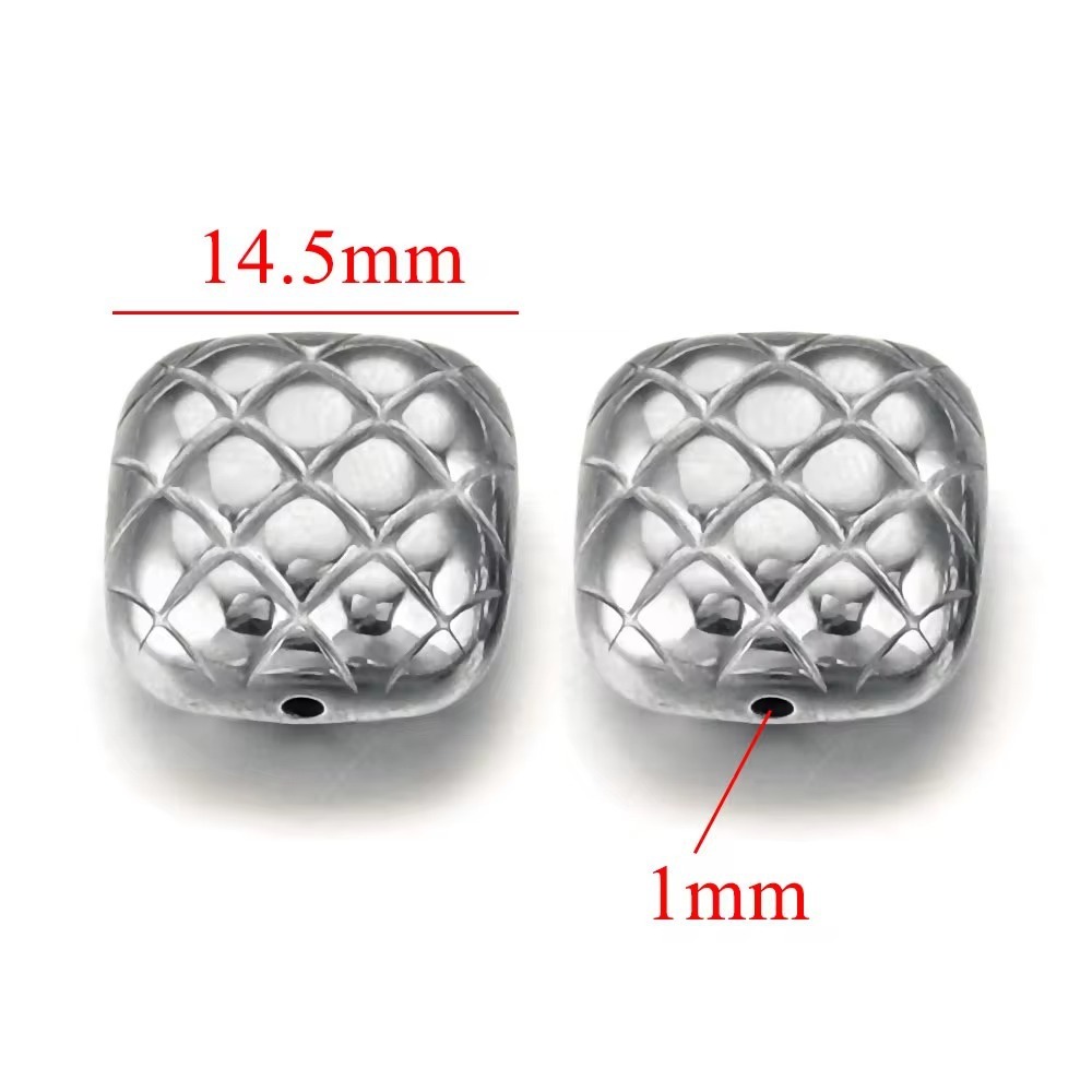 10pcs/bag stainless steel large hole spacer bead DIY accessories