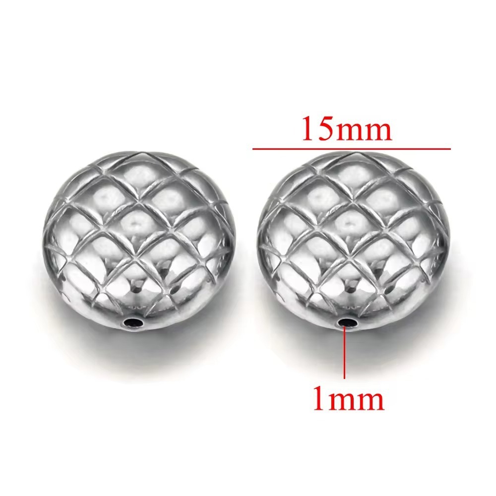 10pcs/bag stainless steel large hole spacer bead DIY accessories