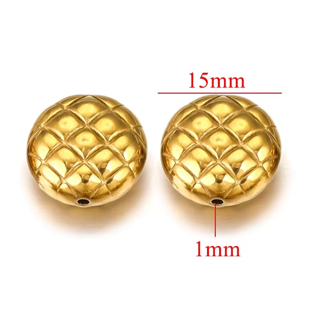 10pcs/bag stainless steel large hole spacer bead DIY accessories