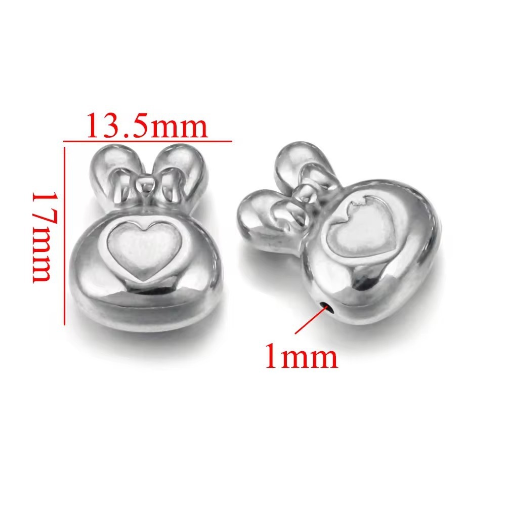 10pcs/bag stainless steel large hole spacer bead DIY accessories