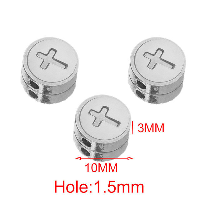 4pcs/bag stainless steel round enamel beads DIY accessories