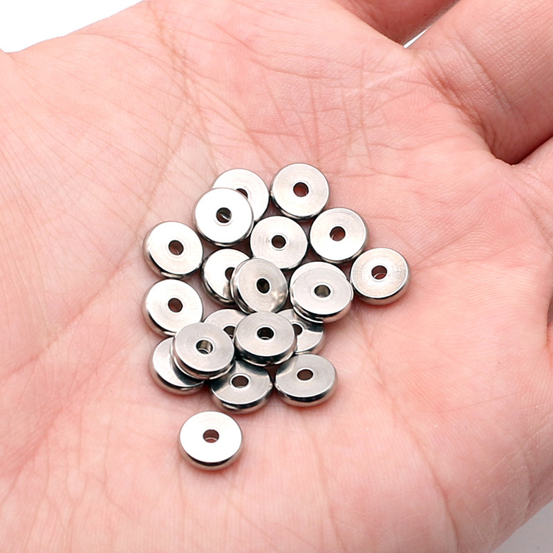 200pcs/bag stainless steel abacus wheel spacer beads DIY accessories