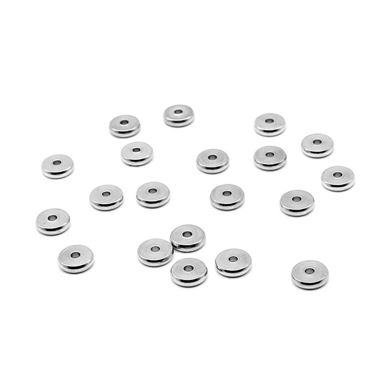 200pcs/bag stainless steel abacus wheel spacer beads DIY accessories