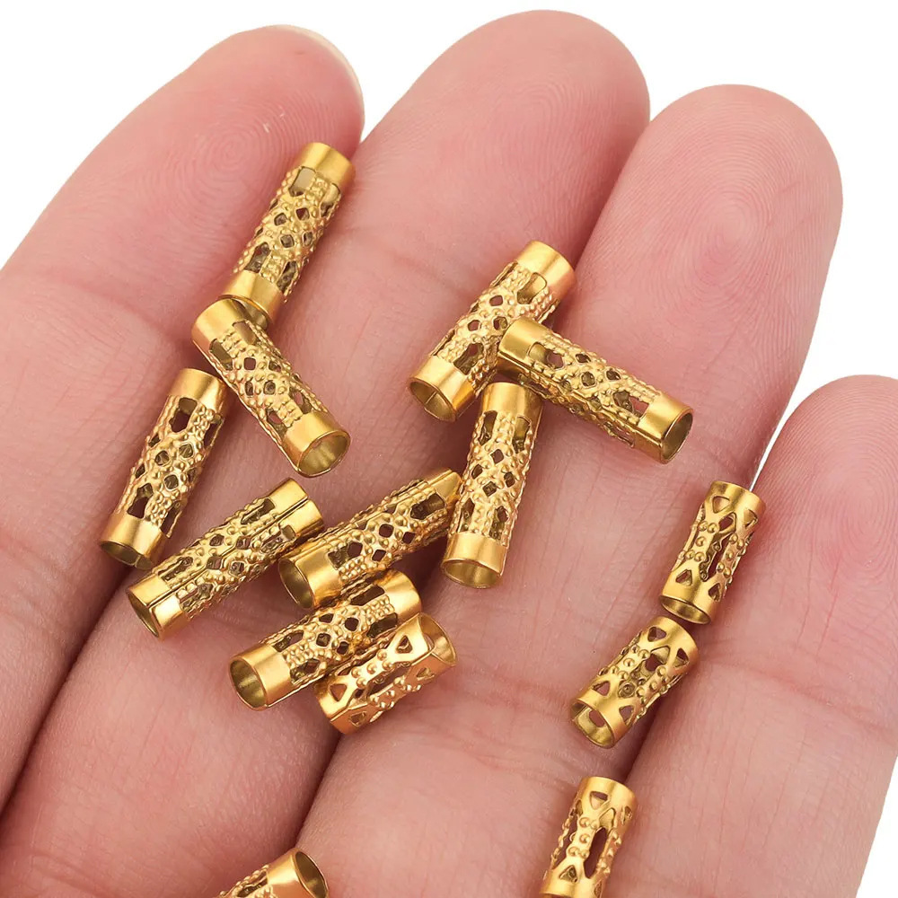 100pcs/bag stainless steel long hollow tube hole 3mm beaded DIY accessories