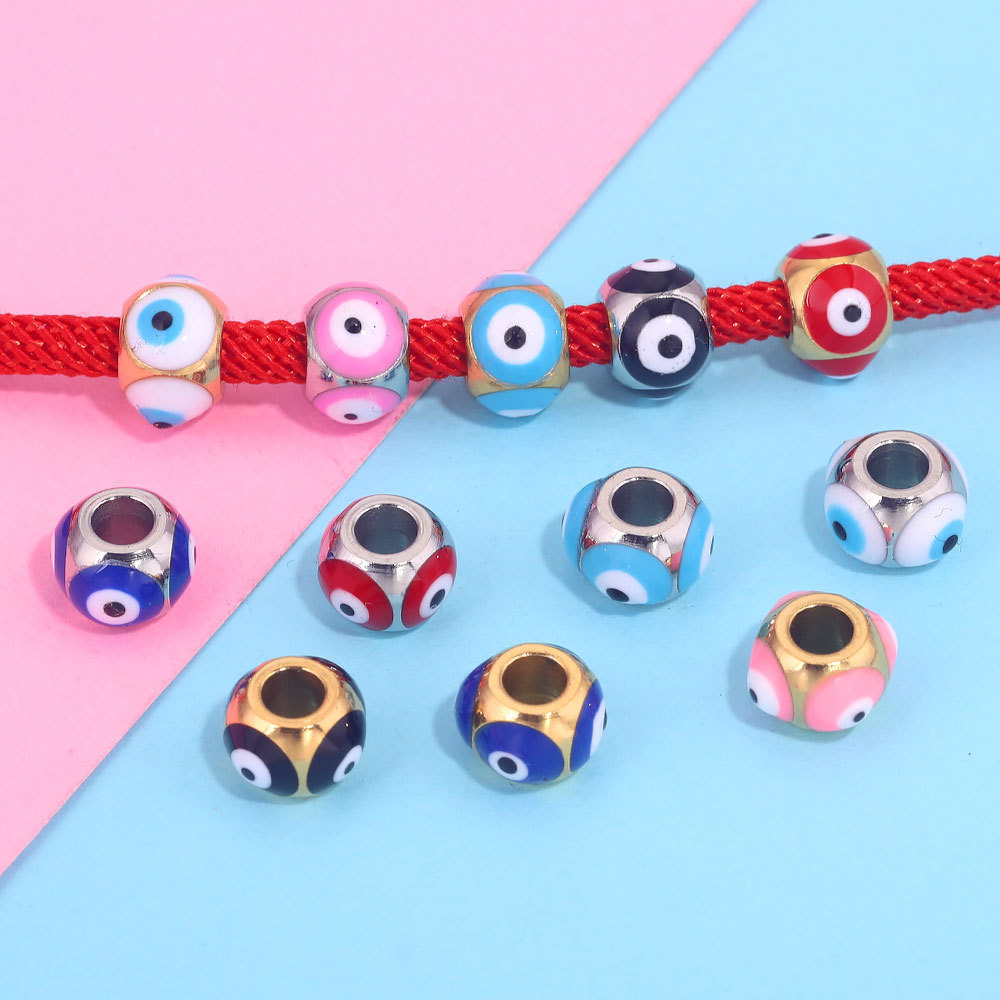 20pcs/bag stainless steel devil eye beads DIY accessories