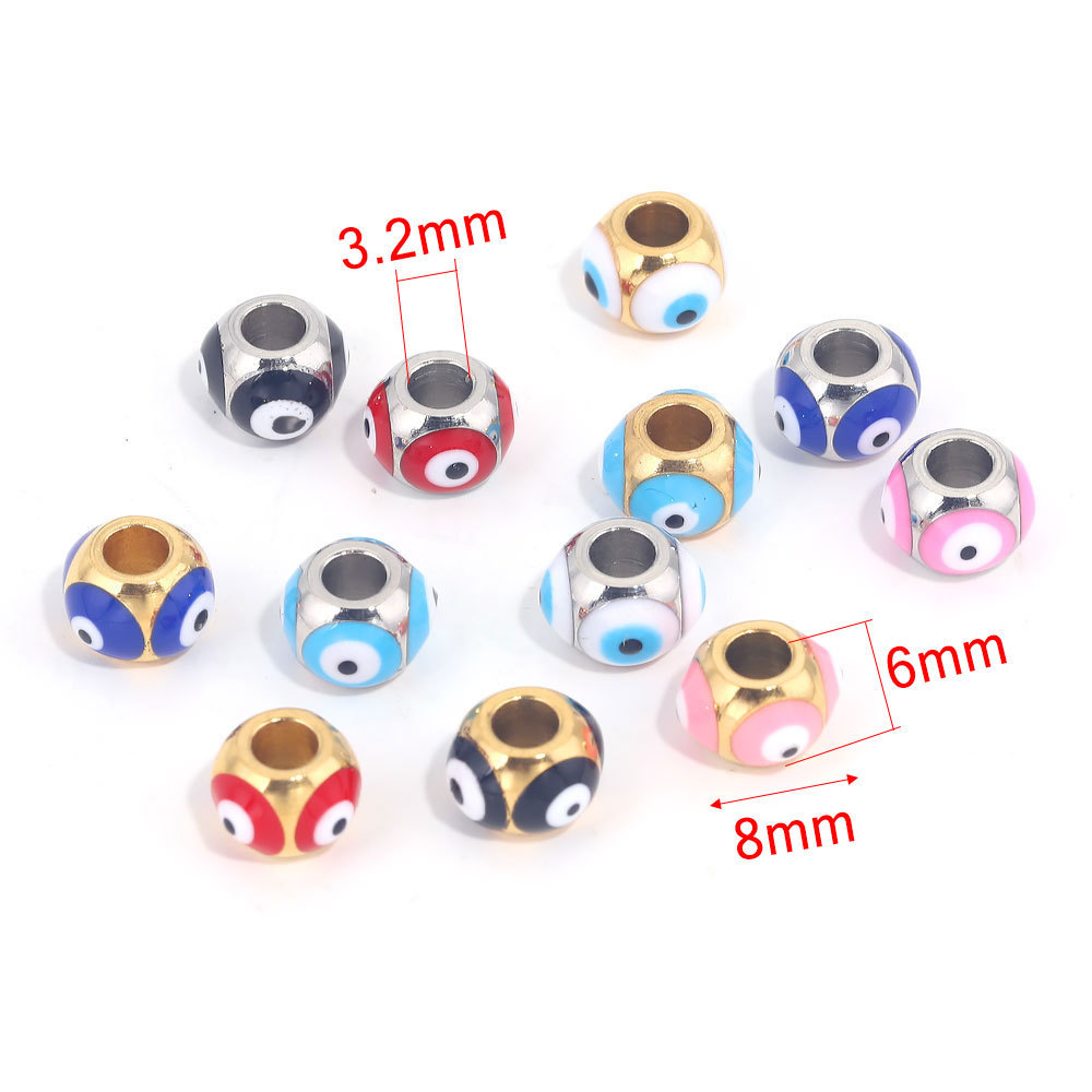 20pcs/bag stainless steel devil eye beads DIY accessories