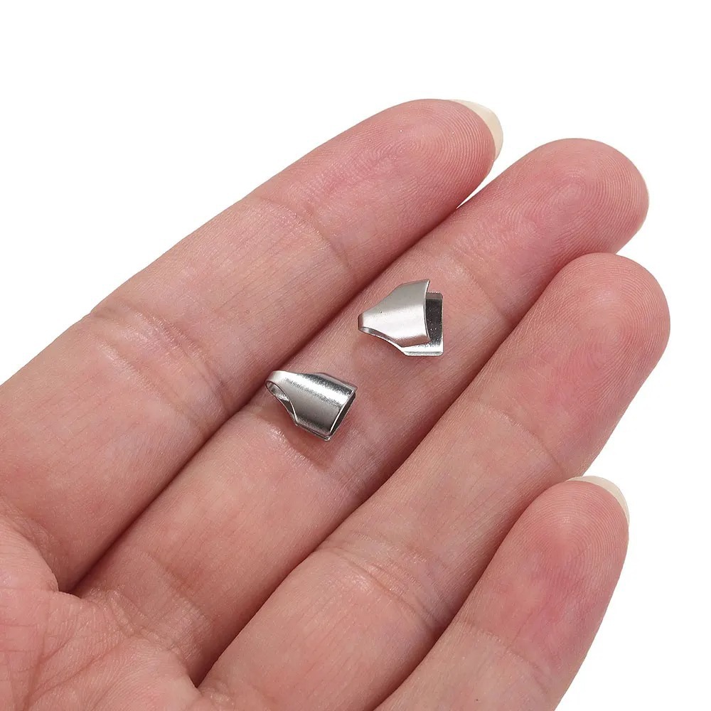 2000pcs/bag stainless steel edging tongue clip DIY accessories