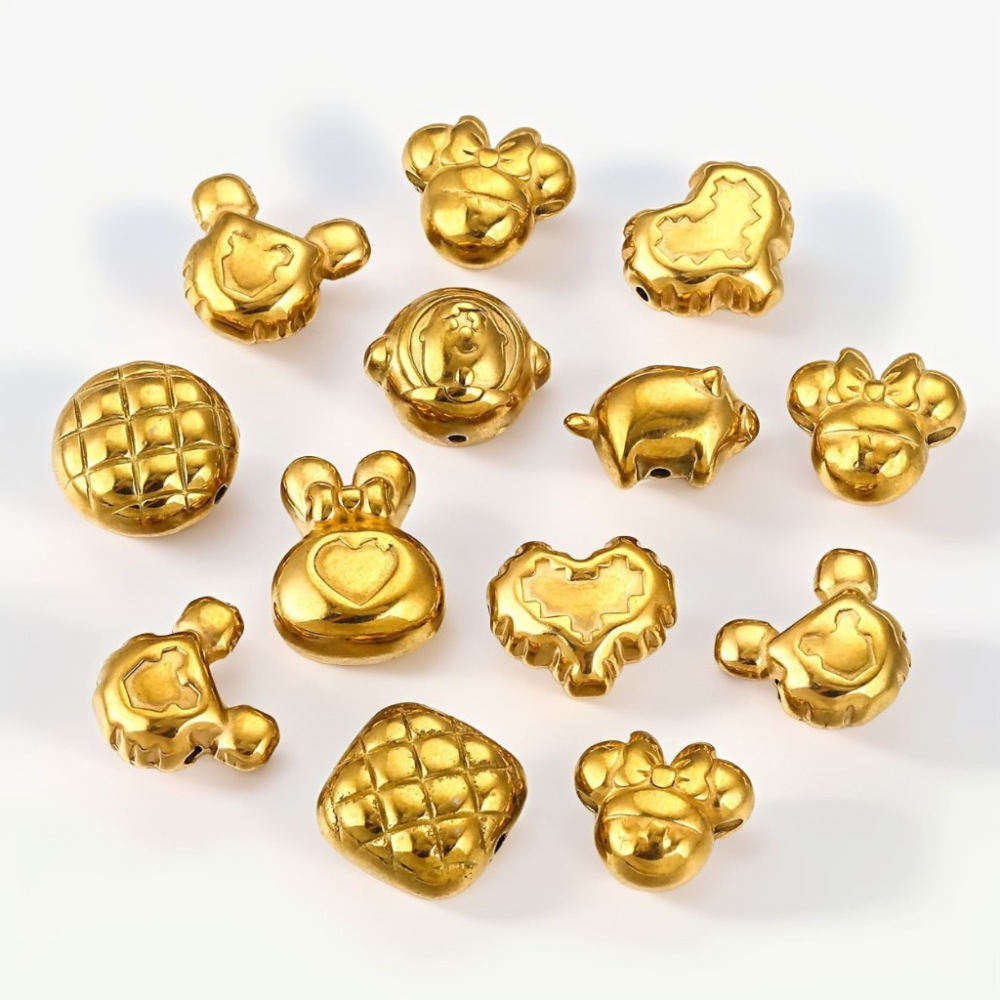 10pcs/bag stainless steel large hole spacer bead DIY accessories
