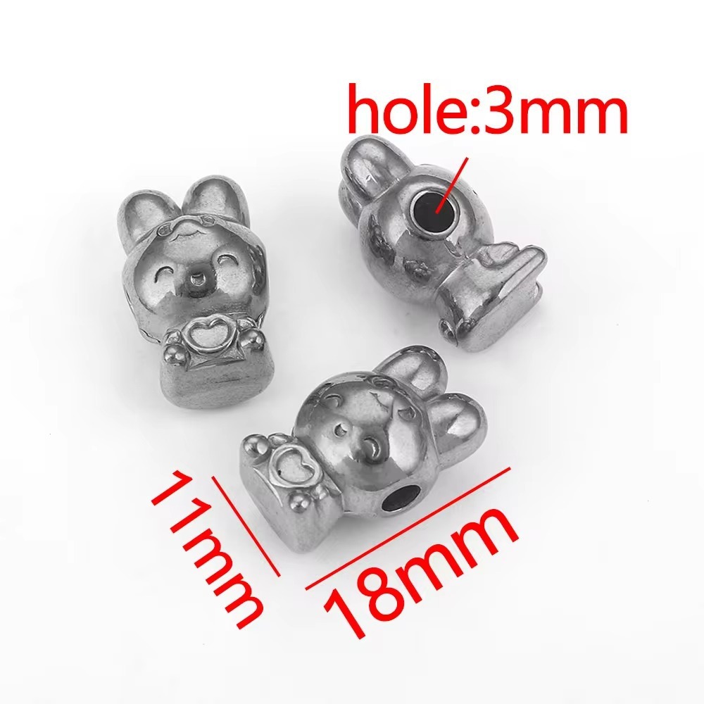 10pcs/bag stainless steel large hole spacer bead DIY accessories