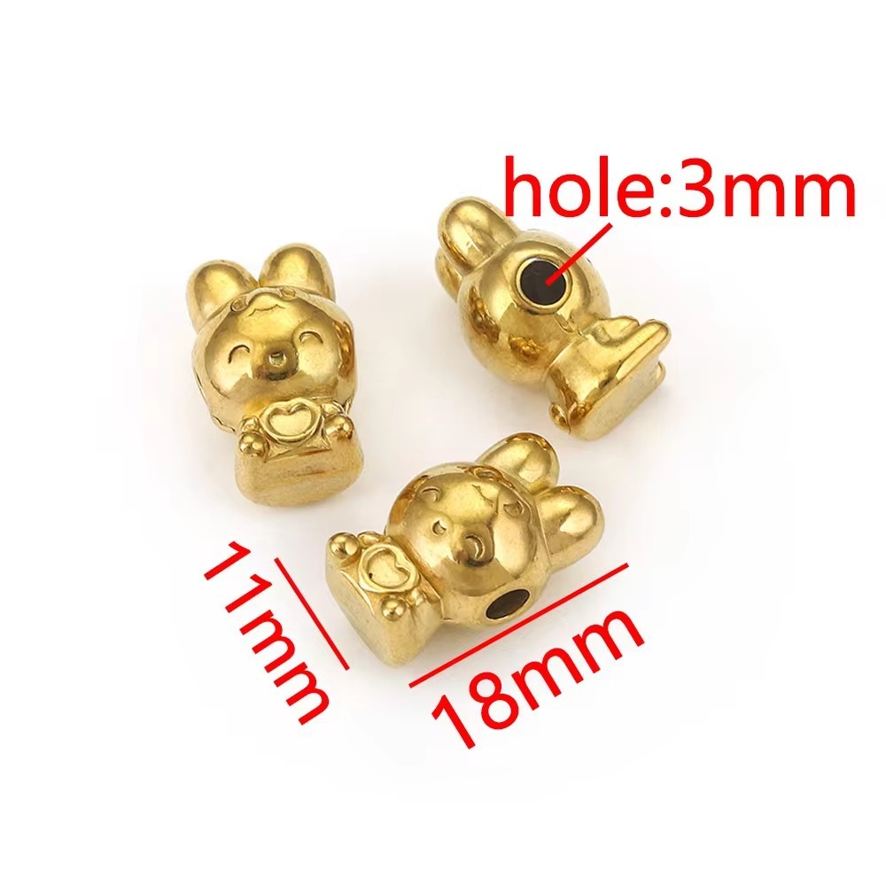 10pcs/bag stainless steel large hole spacer bead DIY accessories