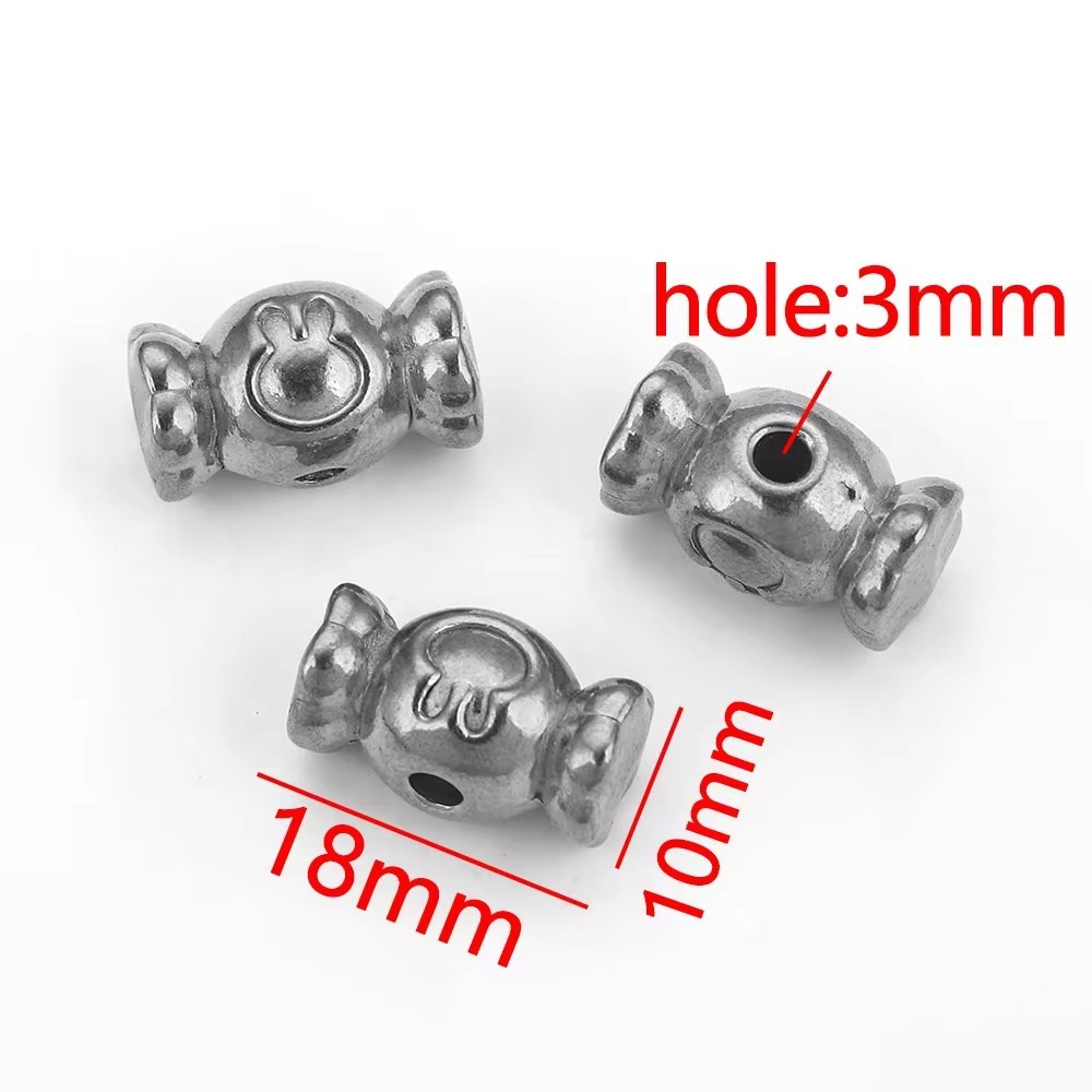 10pcs/bag stainless steel large hole spacer bead DIY accessories