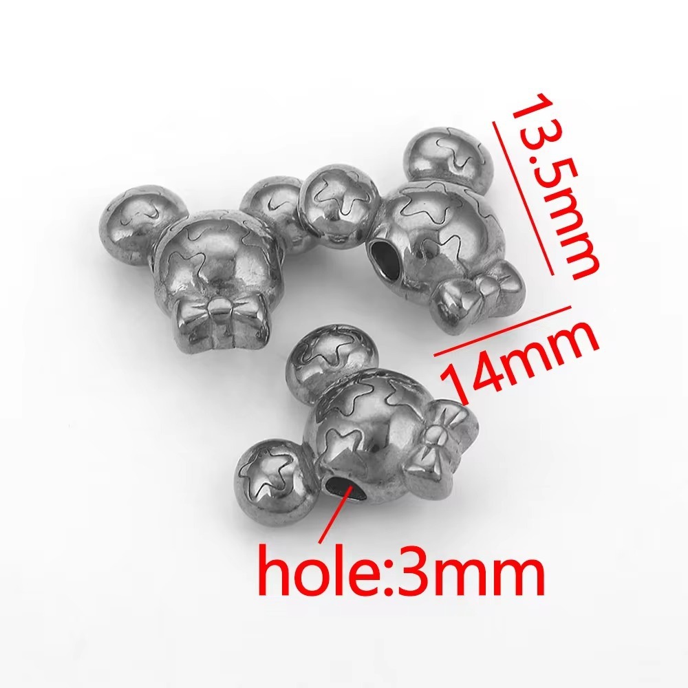 10pcs/bag stainless steel large hole spacer bead DIY accessories