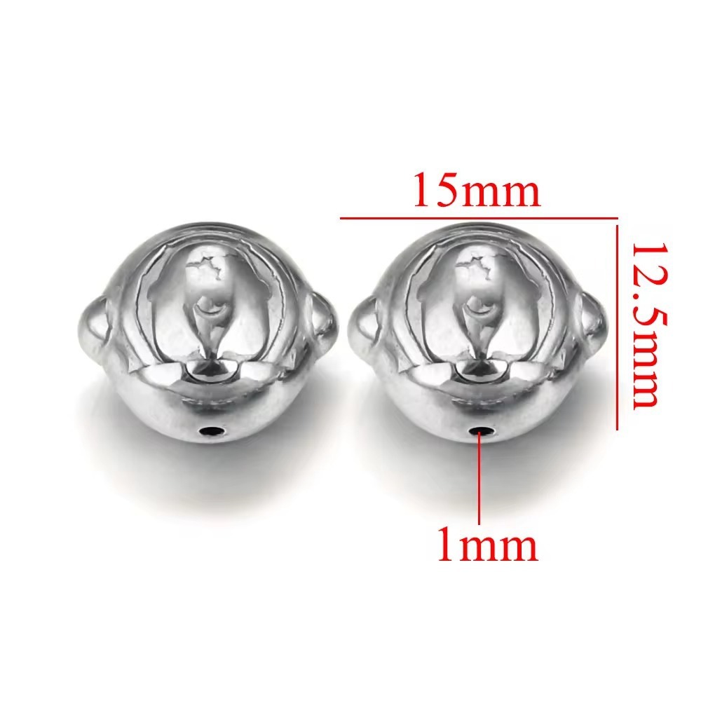 10pcs/bag stainless steel large hole spacer bead DIY accessories