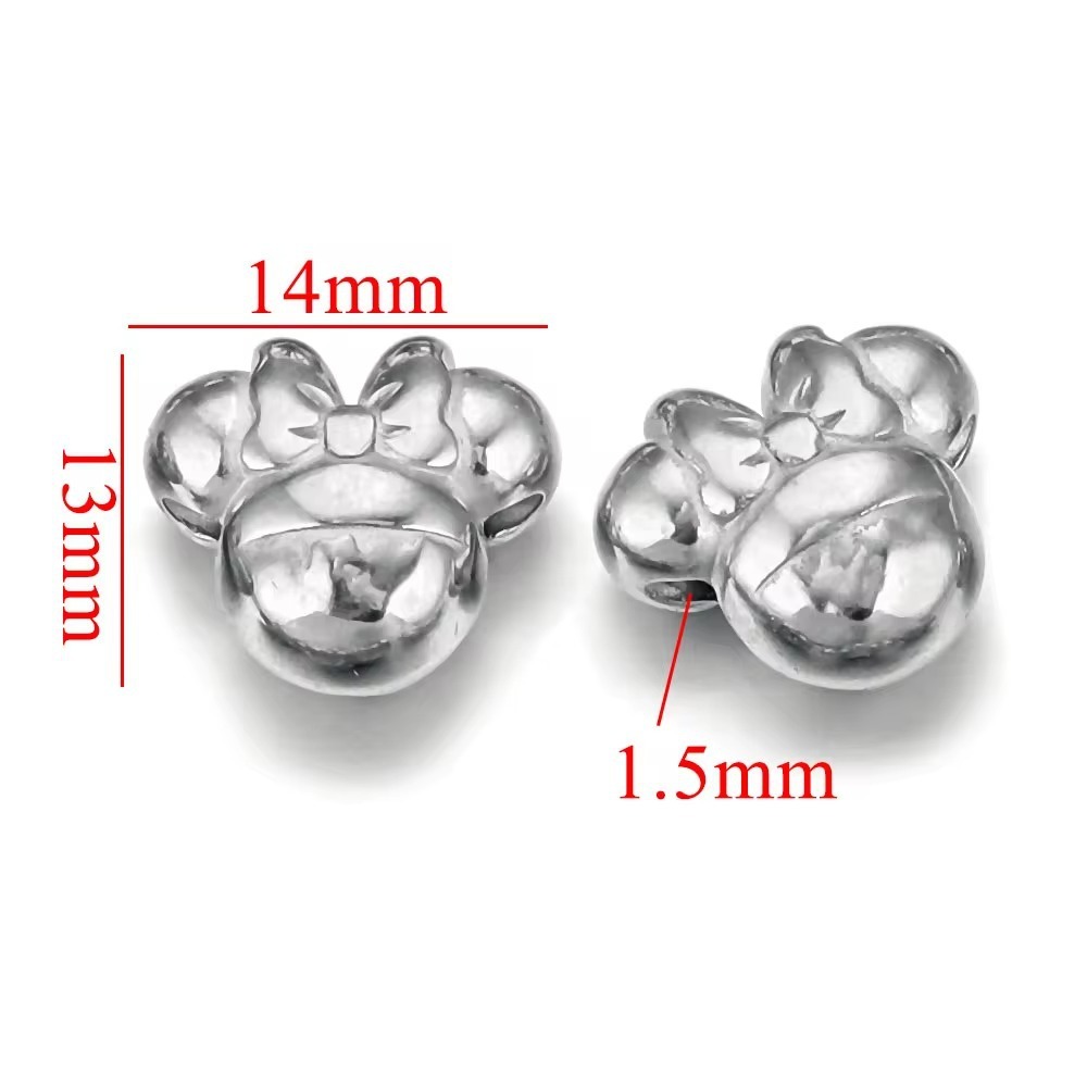 10pcs/bag stainless steel large hole spacer bead DIY accessories