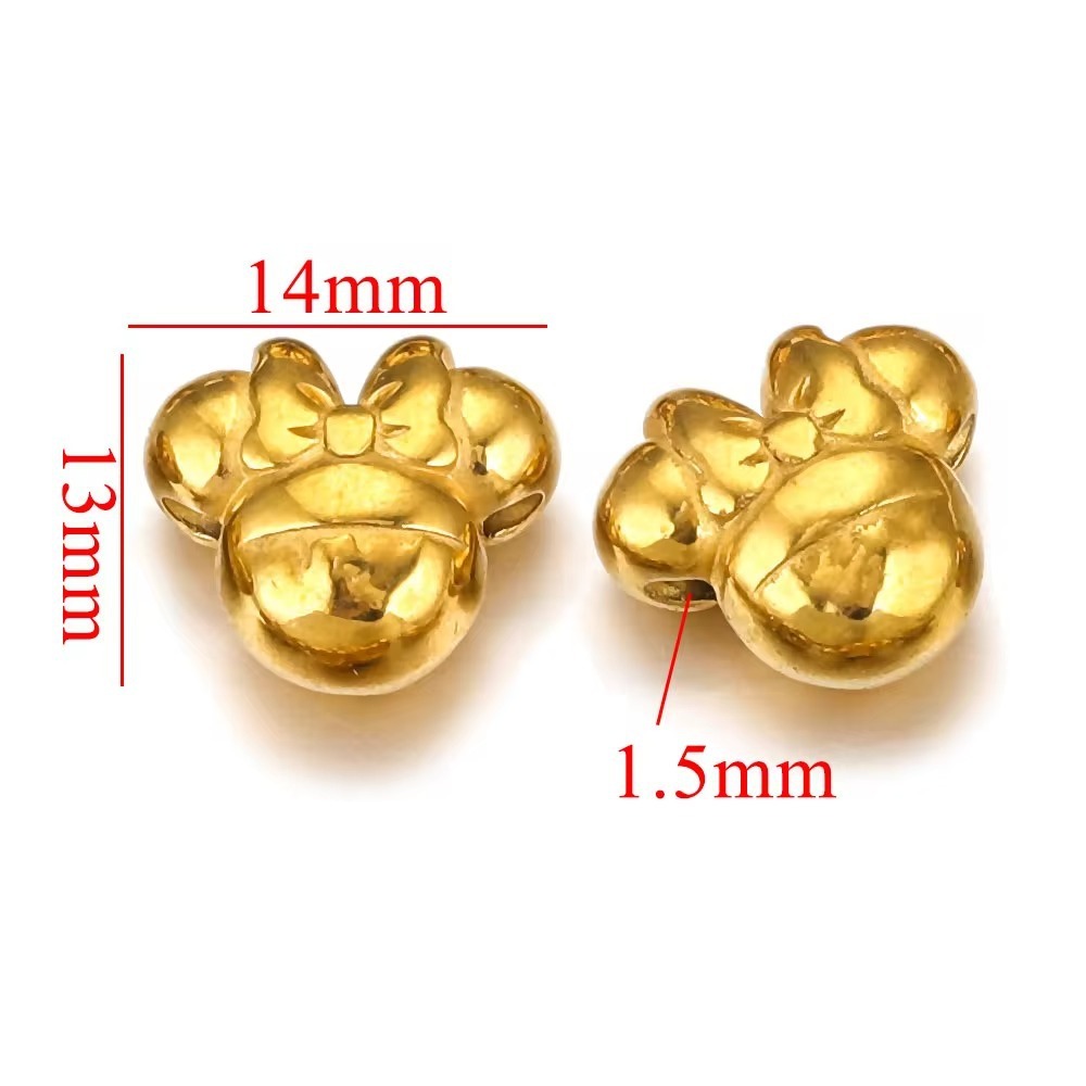 10pcs/bag stainless steel large hole spacer bead DIY accessories