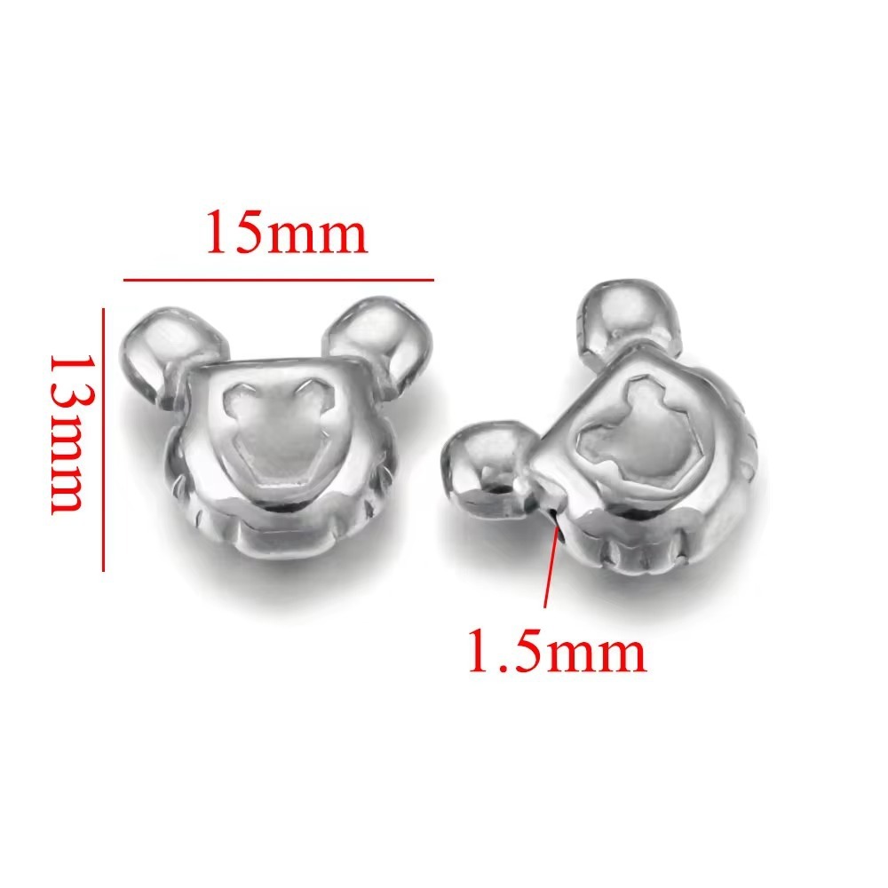 10pcs/bag stainless steel large hole spacer bead DIY accessories