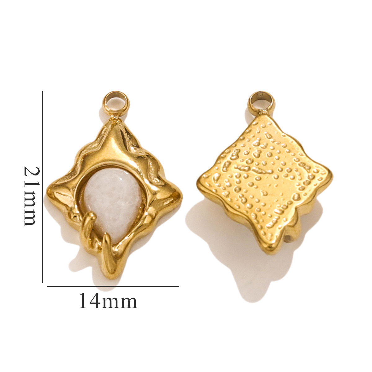 5pcs/bag stainless steel teardrop-shaped pendant DIY accessories
