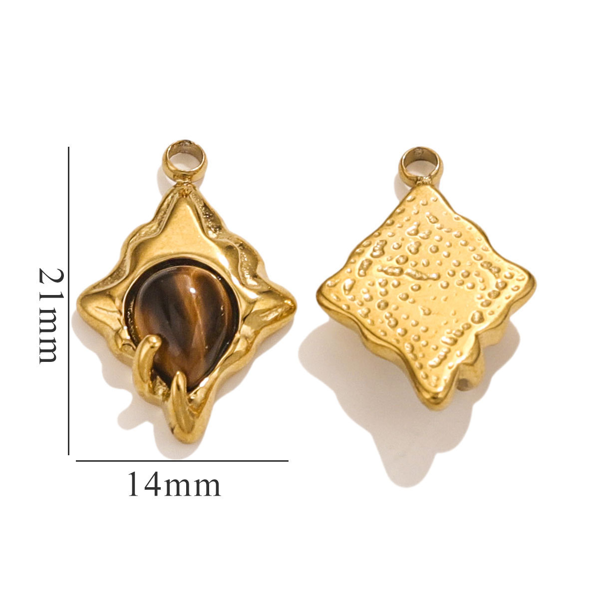 5pcs/bag stainless steel teardrop-shaped pendant DIY accessories