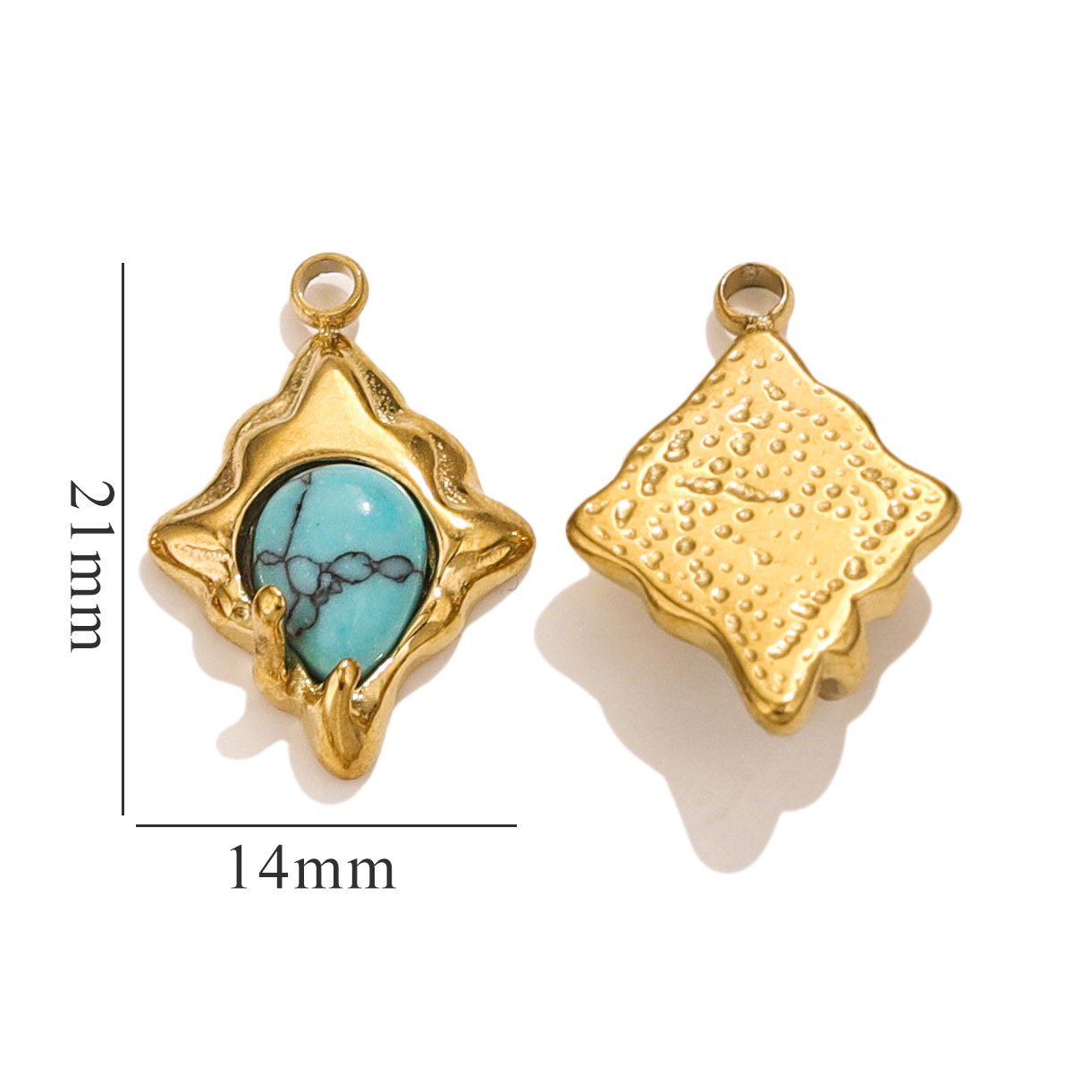 5pcs/bag stainless steel teardrop-shaped pendant DIY accessories