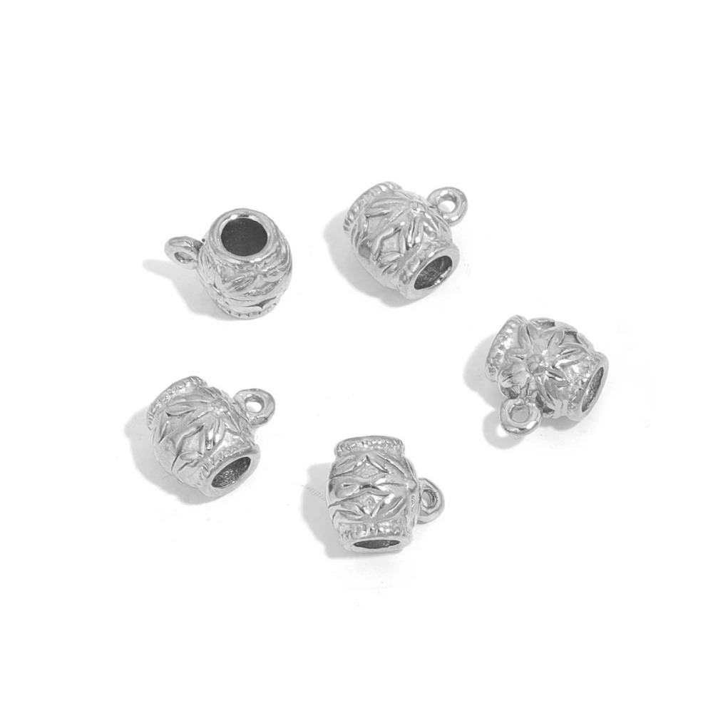 10pcs/bag stainless steel large hole beads plus hanging integrated DIY accessories