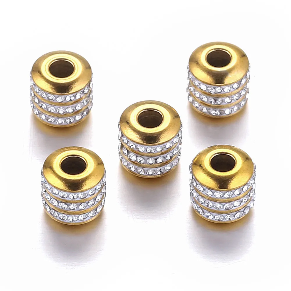 10pcs/bag Stainless steel through-hole drill beads DIY accessories