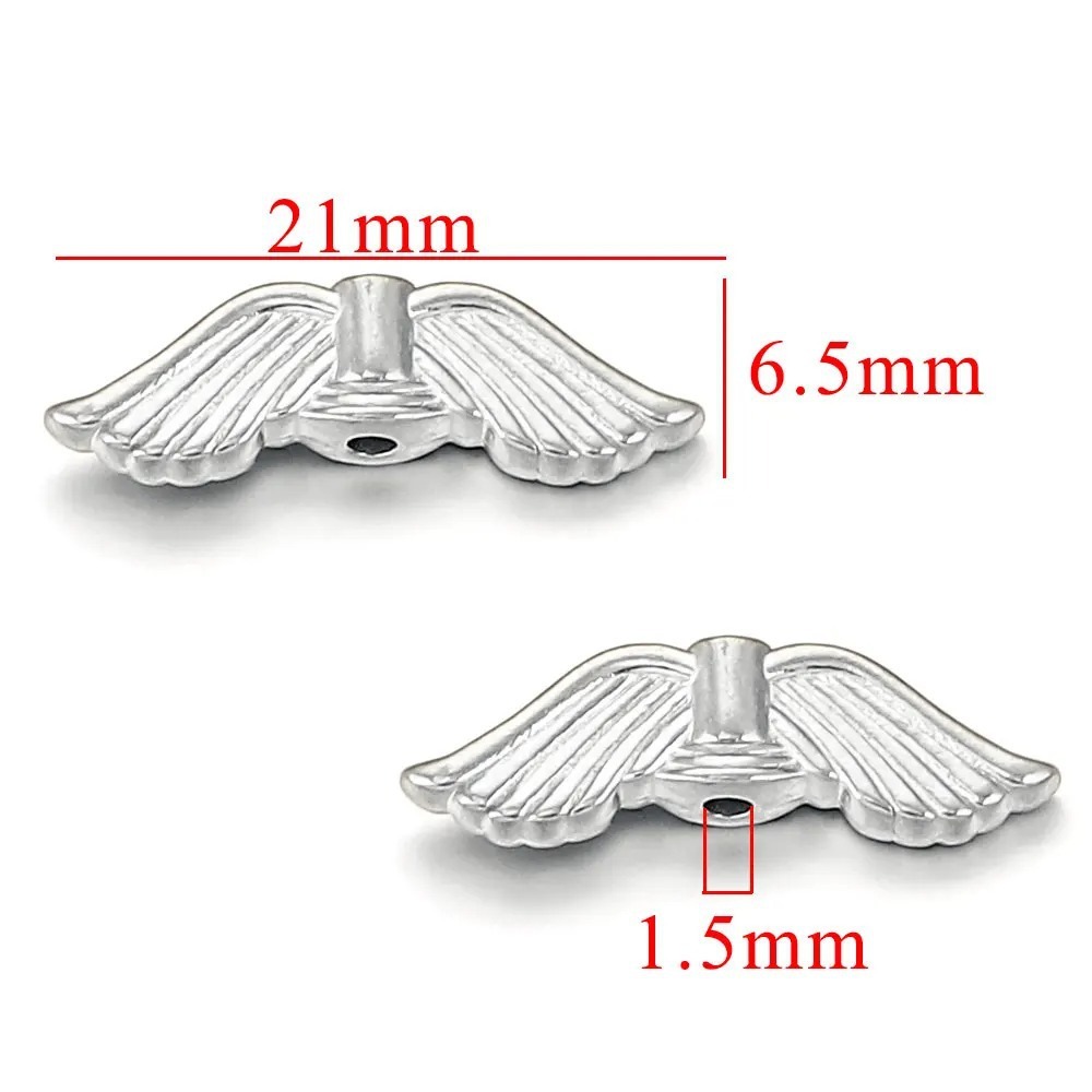 10pcs/bag Stainless steel wing piercing DIY accessories