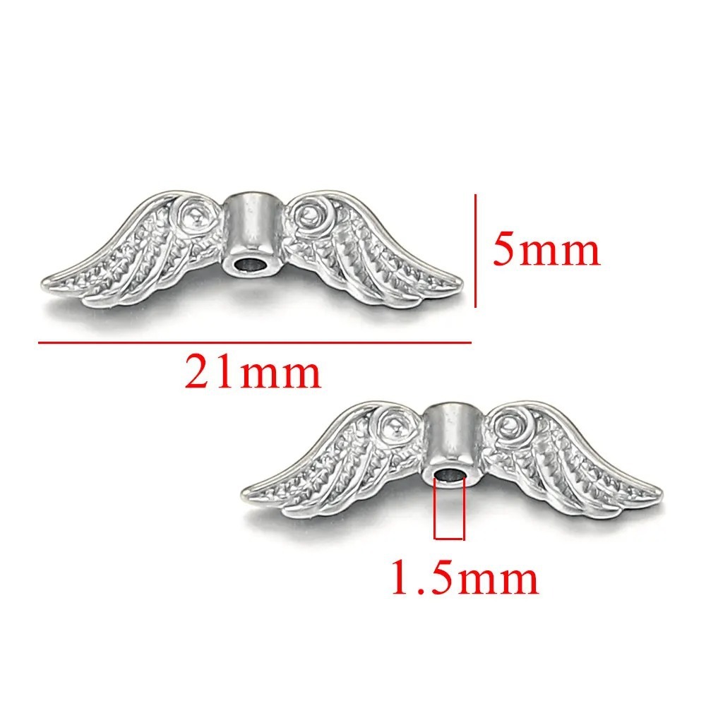 10pcs/bag Stainless steel wing piercing DIY accessories