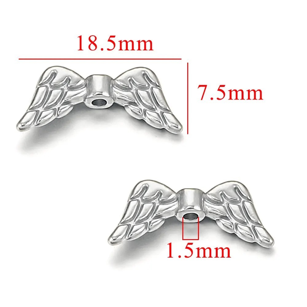 10pcs/bag Stainless steel wing piercing DIY accessories