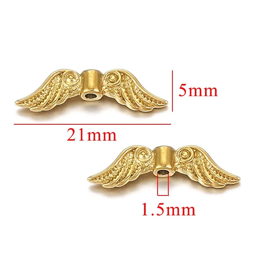10pcs/bag Stainless steel wing piercing DIY accessories