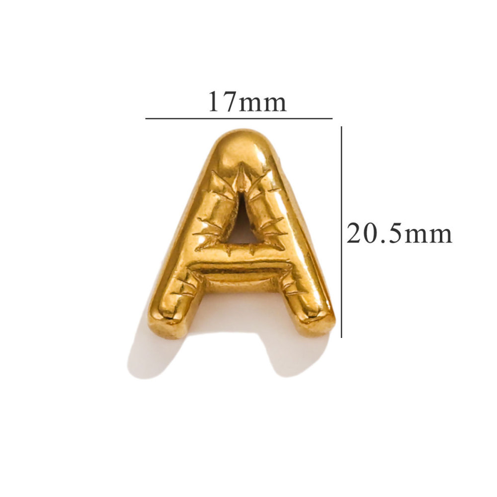 10pcs/bag Stainless steel glossy bubble letters DIY accessories