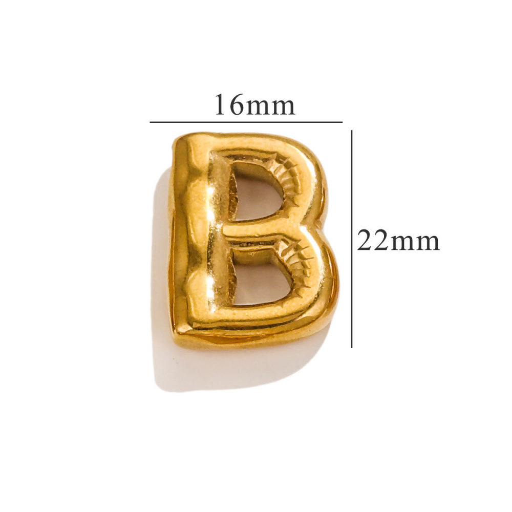 10pcs/bag Stainless steel glossy bubble letters DIY accessories