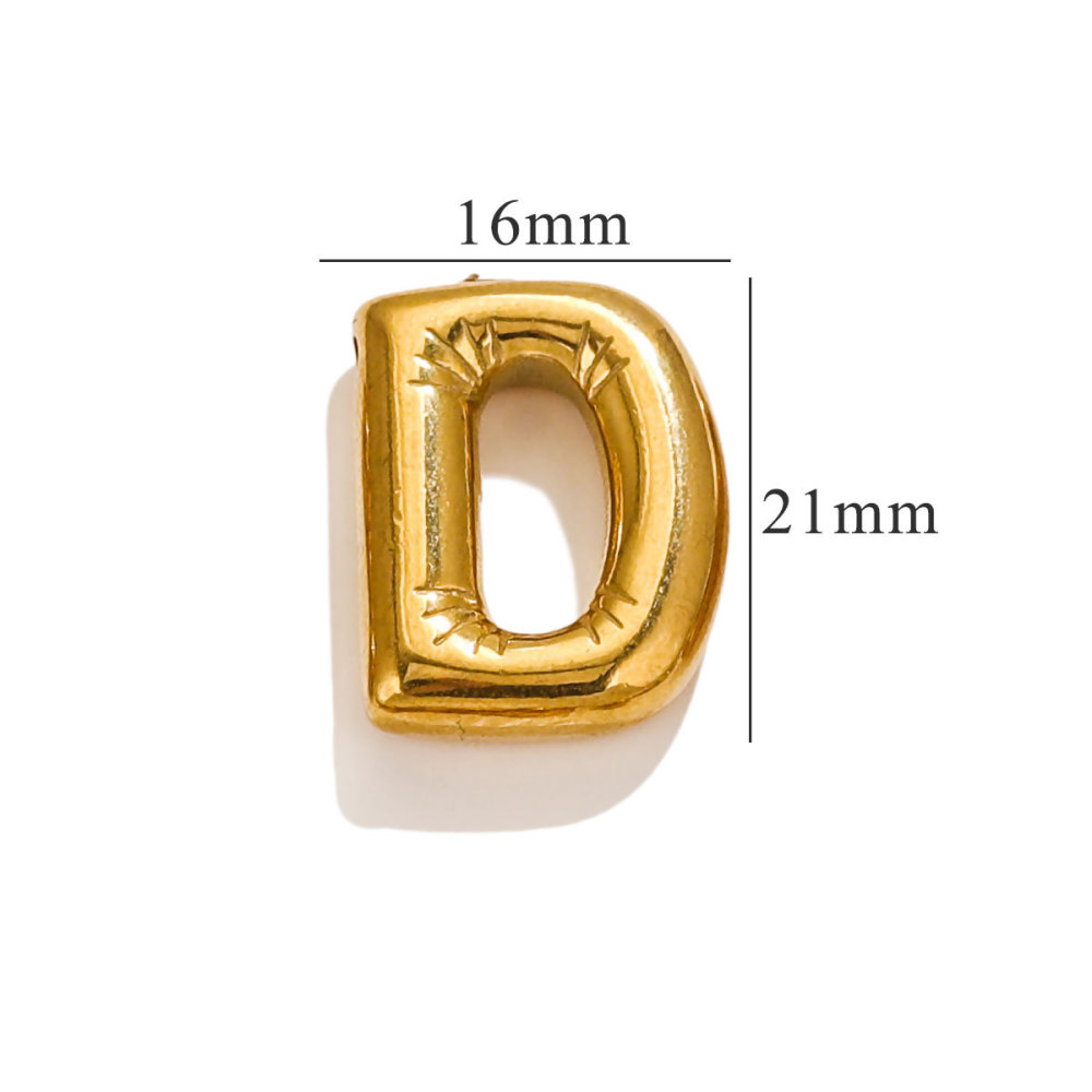 10pcs/bag Stainless steel glossy bubble letters DIY accessories