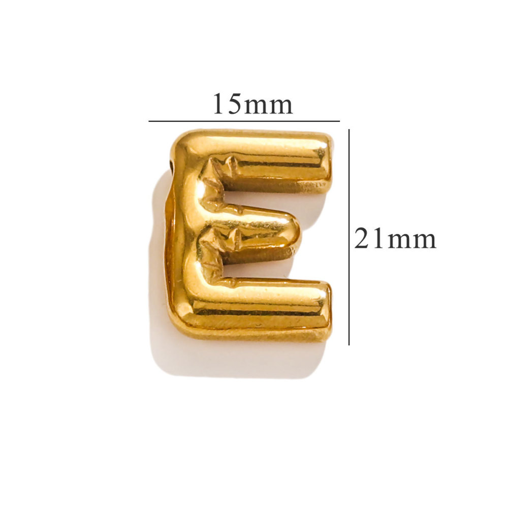 10pcs/bag Stainless steel glossy bubble letters DIY accessories