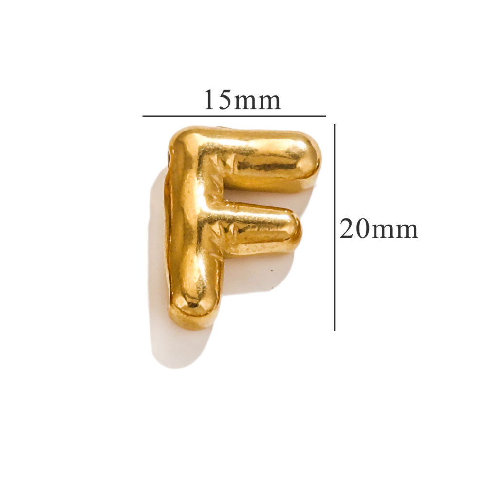 10pcs/bag Stainless steel glossy bubble letters DIY accessories