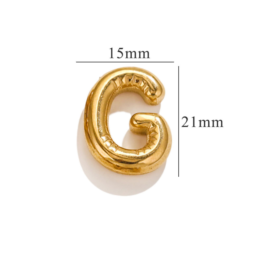 10pcs/bag Stainless steel glossy bubble letters DIY accessories