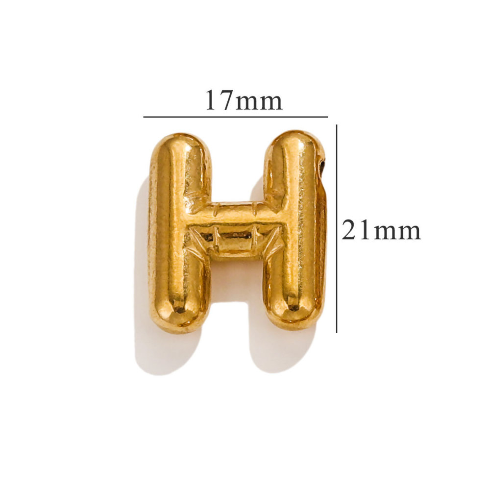 10pcs/bag Stainless steel glossy bubble letters DIY accessories