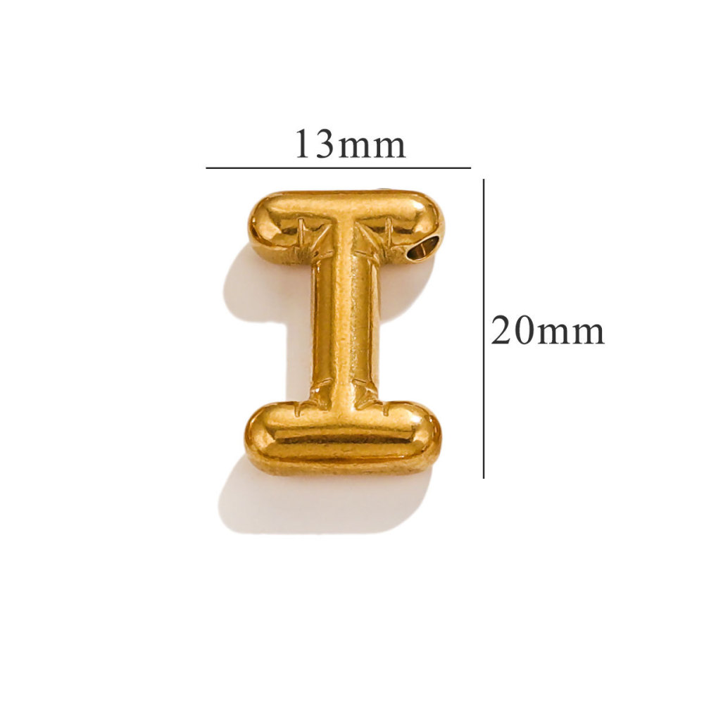 10pcs/bag Stainless steel glossy bubble letters DIY accessories