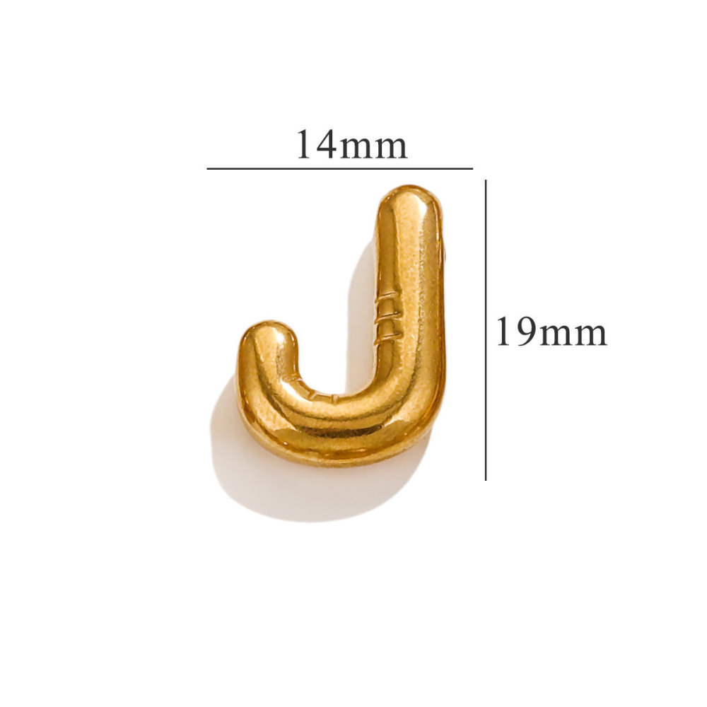 10pcs/bag Stainless steel glossy bubble letters DIY accessories