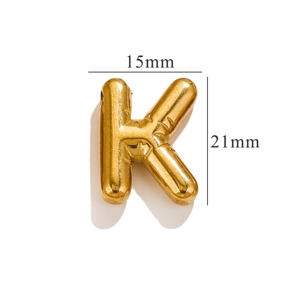 10pcs/bag Stainless steel glossy bubble letters DIY accessories